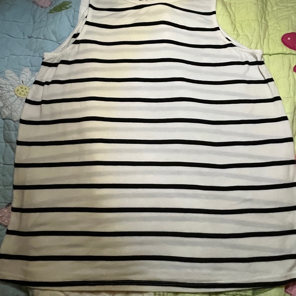 Rumi+Ryder tank top black and white striped